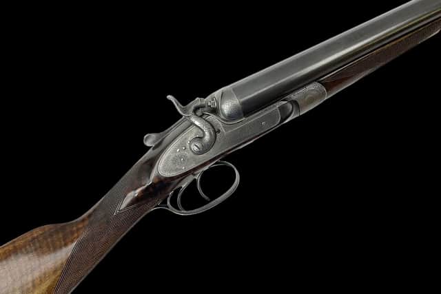 Close up detail of the Purdey.