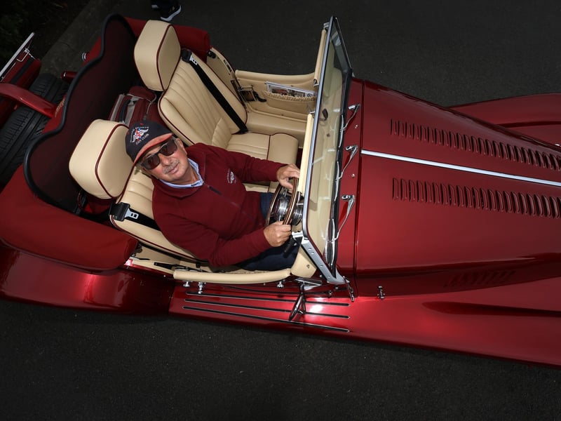Malcolm Oyston in his car.
picture: Richard Ponter
