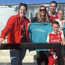 Arsenal ladies supporters raised £12,000 on their Ovarian cancer walk.