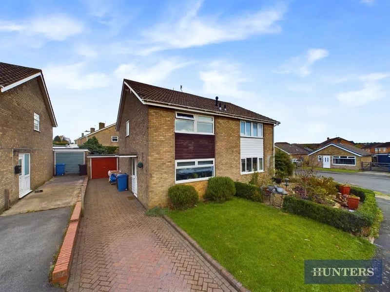 This three bedroom and one bathroom semi-detached house is for sale with Hunters with a guide price of £230,000