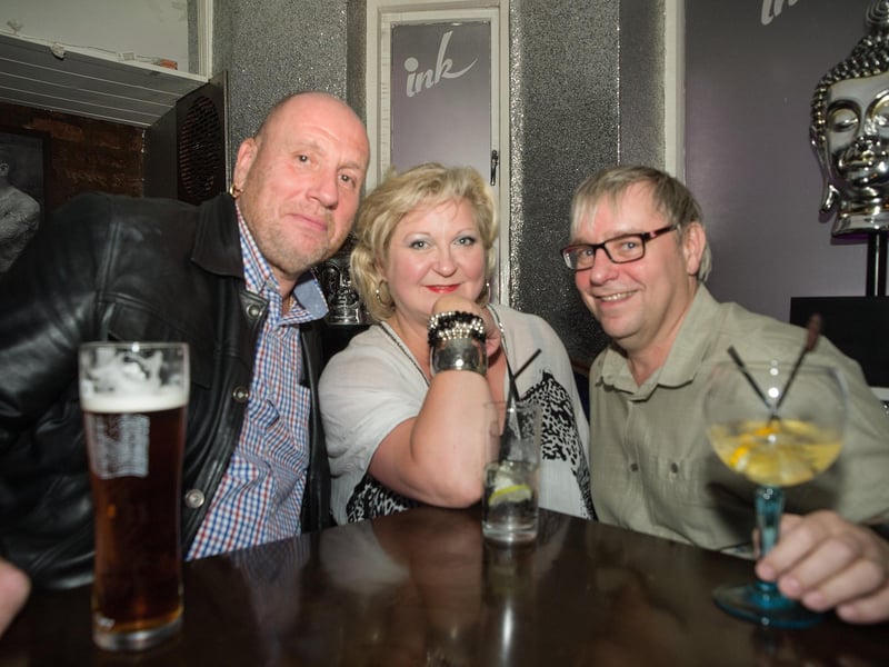 Mike, Kate and Andy relax in The Ink Bar. 
152256h