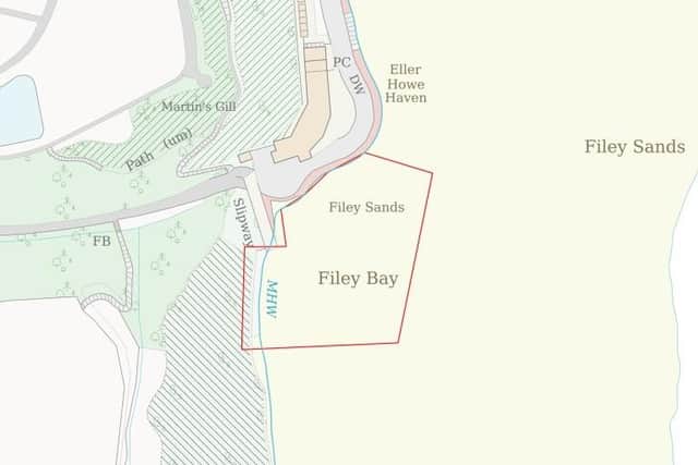 Filey Sea Wall location plan.