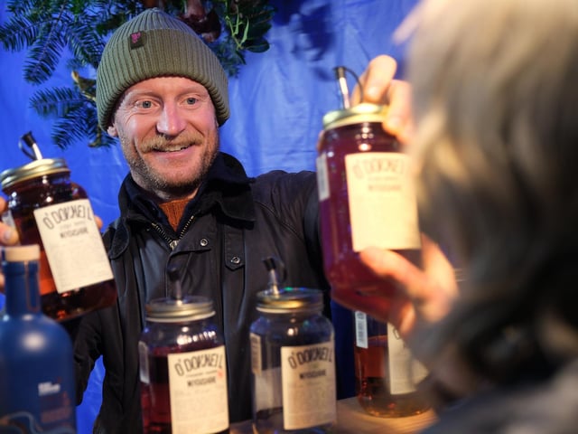 Selling festive goodies. photo: Richard Ponter