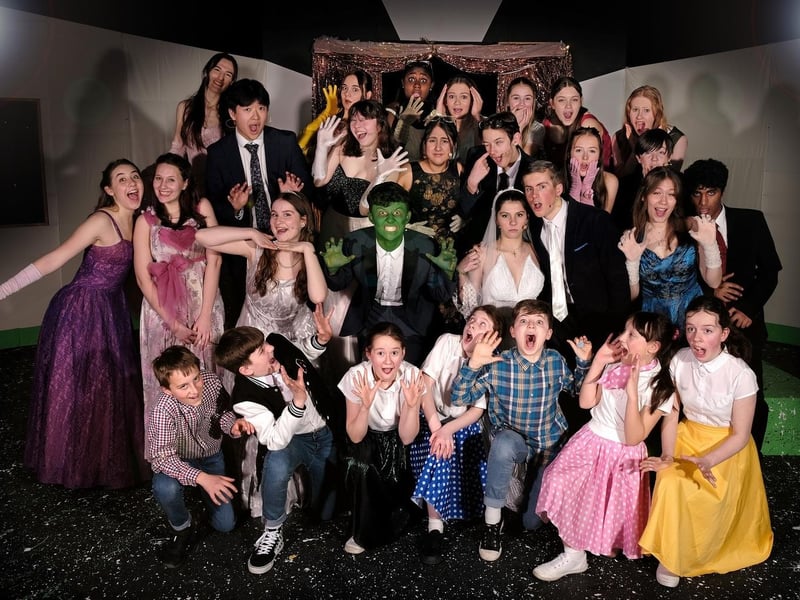 The cast of Scarborough College's 1950s Grease-style Zombie Prom.