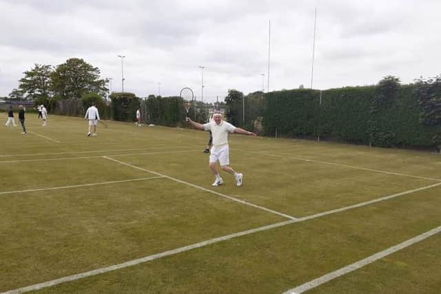 Anthony Clark in action for Bridlington Lawn Tennis Club.