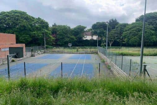 Disused tennis courts at Scarborough Sports Centre on Filey Road. LDRS/planning documents