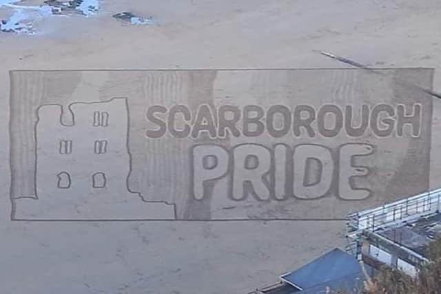 Beach artwork for Scarborough Pride