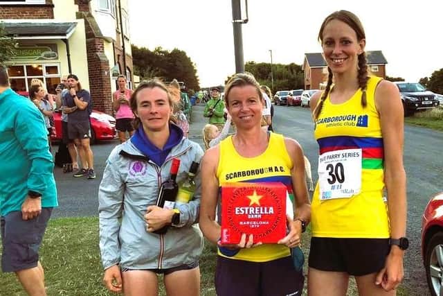 The Scarborough AC winning team at the Ravenscar Rumble Fell Race