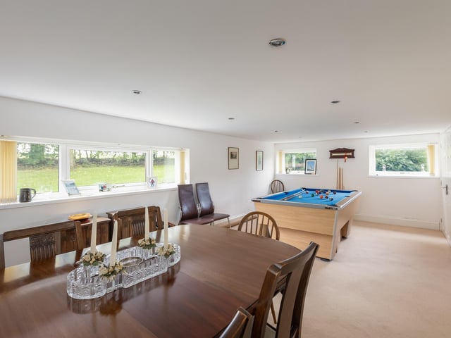 The bright and spacious dining room.