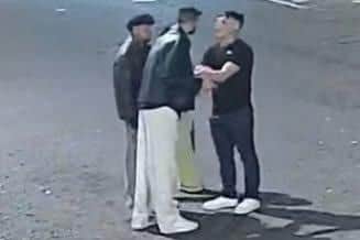 After extensive CCTV enquiries, North Yorkshire Police are asking for the public's assistance to identify the man shown on the right of the the image, wearing a black t-shirt and white trainers.