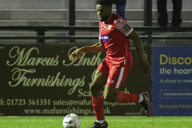 Kieran Weledji in action during the 2-0 home win for Boro against Alfreton Town on Tuesday evening.