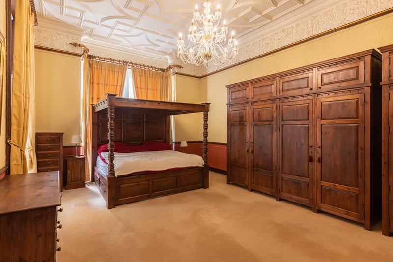 A double bedroom big enough for a four poster.....and additional furniture.