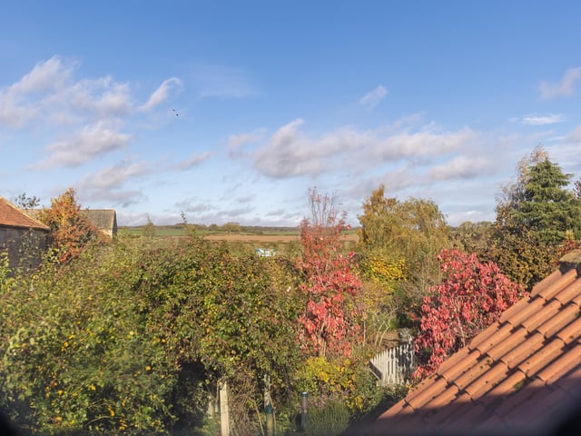 Glorious views over open countryside.