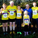 The Scarborough Athletic Club squad line up at Summerhill Country Park, Hartlepool in the NYSD Cross Country League.