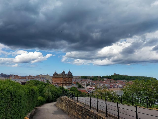 Clouds gather over the Grand Hotel, by Peter Robinson.