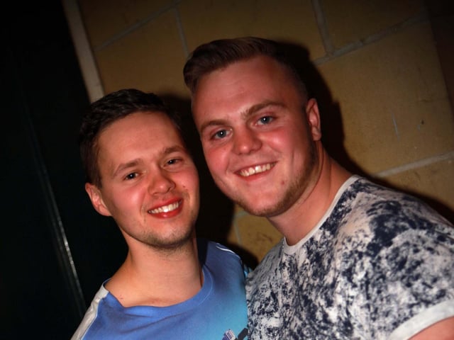 Best pals Dean & Jamie in the Barbican.