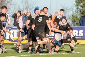 Scarborough RUFC won 22-20 at home to Morl;ey. Photo by Andy Standing