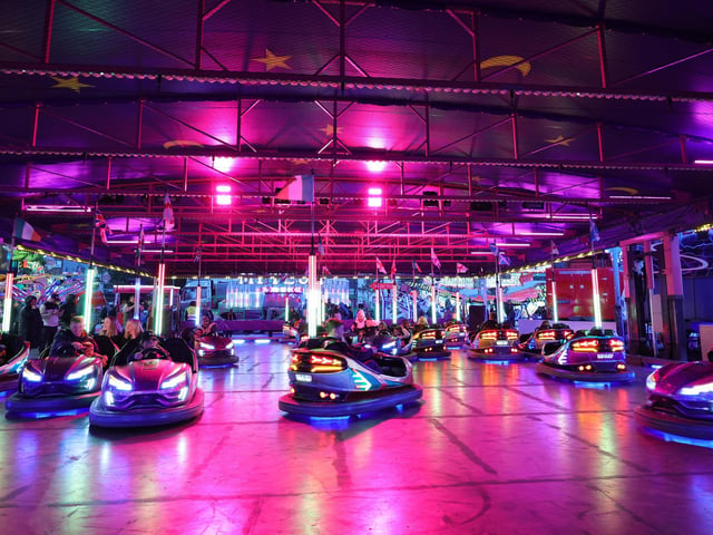 Having fun on the Dodgems.