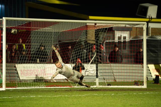 Boro score a spot-kick in the shootout. Photo by Wandering Photography