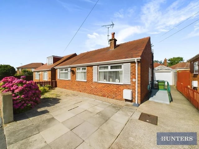 This three bedroom and one bathroom detached bungalow is for sale with Hunters with a guide price of £280,000.