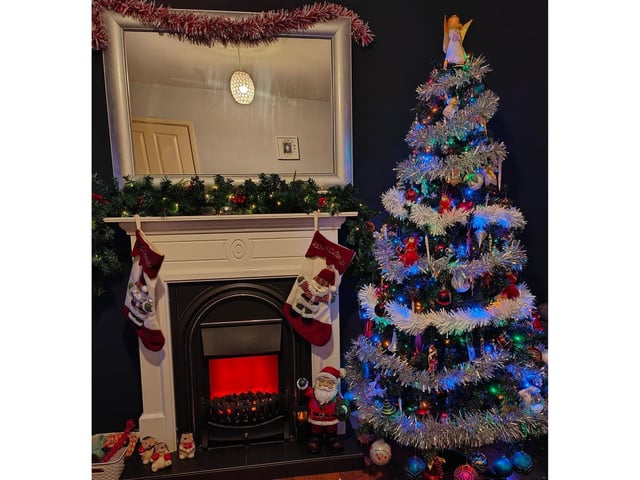 Unlike a number of the trees submitted to us, this one from Bridlington is covered in fabulous tinsel.