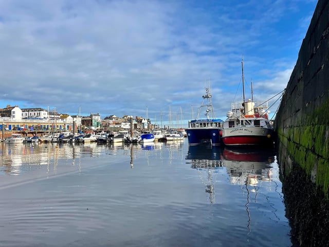 A peaceful harbour scene at Bridlington