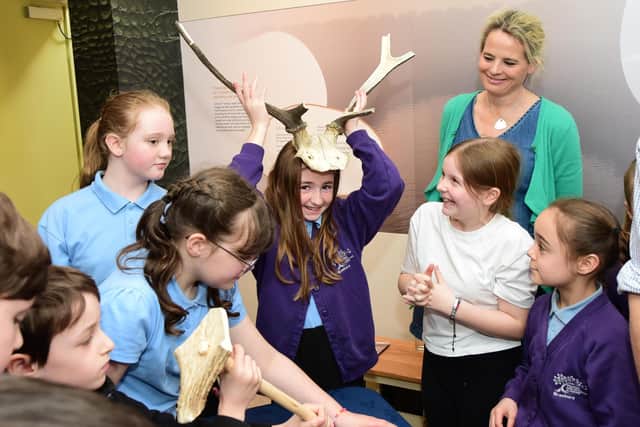 Braeburn Primary youngsters enjoy a private guided tour of the Star Carr exhibition.