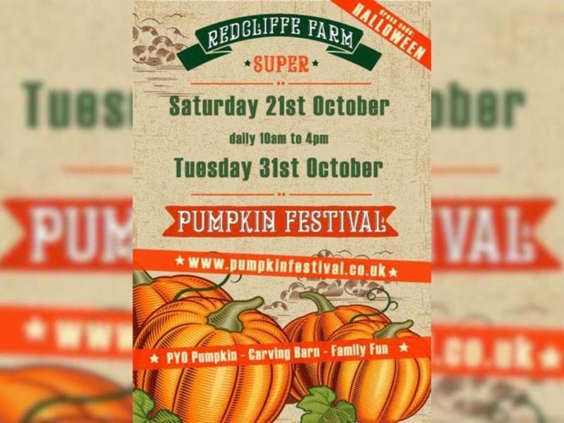 A Pumpkin Festival at Redcliffe Farm, Lebberston will be taking place between October 21 and October 31. There will be a chance to pick your own pumpkin, use the carving barn and have fun on a bouncy castle. There will also be a witches hovel, pumpkin firing and face painting.
