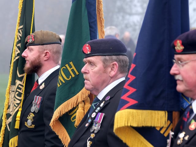 Standard bearers at Olivers Mount