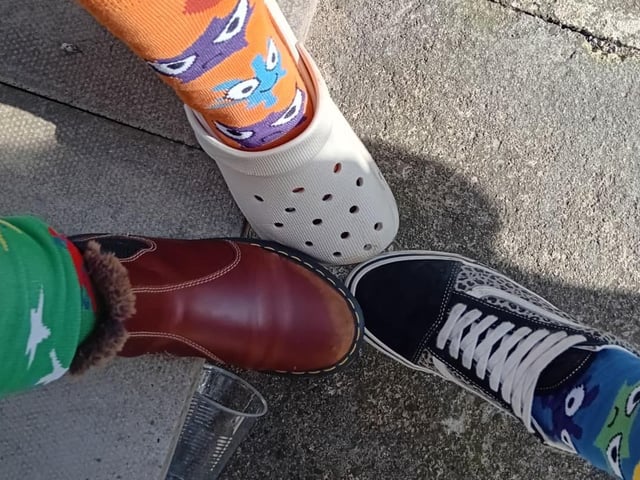 Best foot forward in odd socks