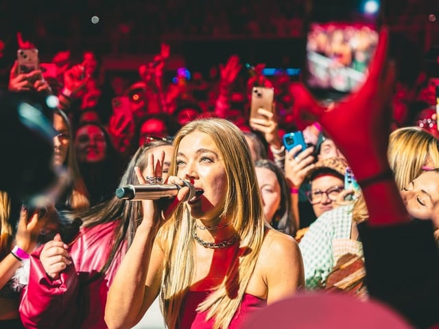 Singer songwriter Becky Hill performs in the crowd!