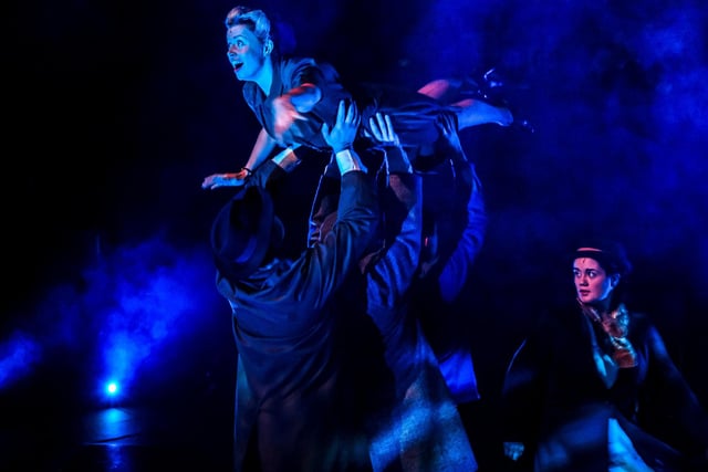 Dirty Dancing moment with Anne-Marie Piazza and Pete Ashmore in Brief Encounter at the Stephen Joseph Theatre