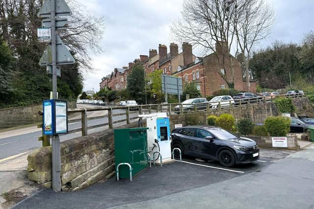 EV charging point on Whitby's Arundel Place.