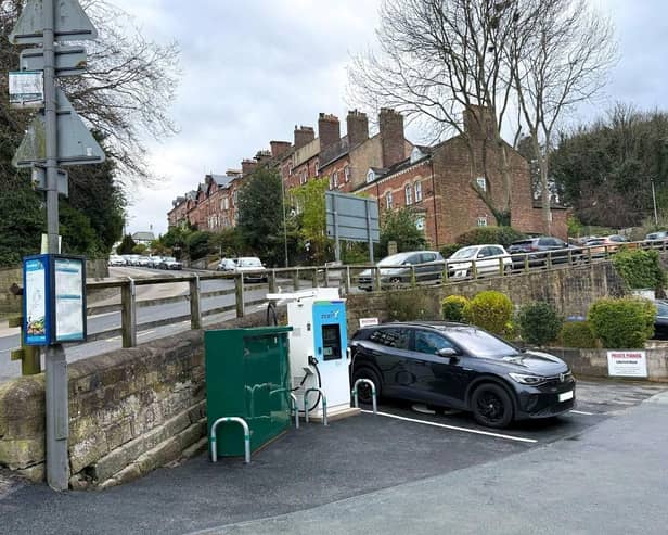 EV charging point on Whitby's Arundel Place.