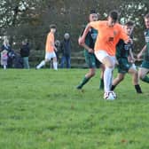 Edgehill's star man Marshall Nock takes on Newby. Photo: Alec Coulson
