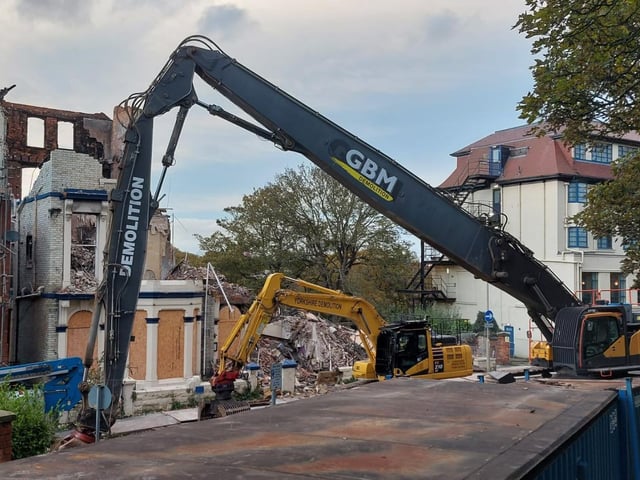 The demolition work should be complete by Christmas.