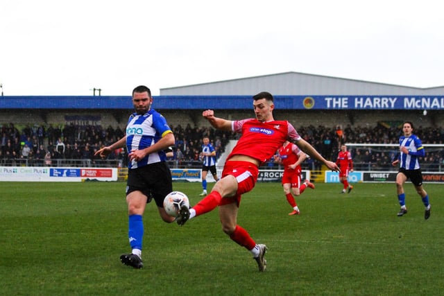 Boro's Luca Colville was forced off at half-time at Chester
