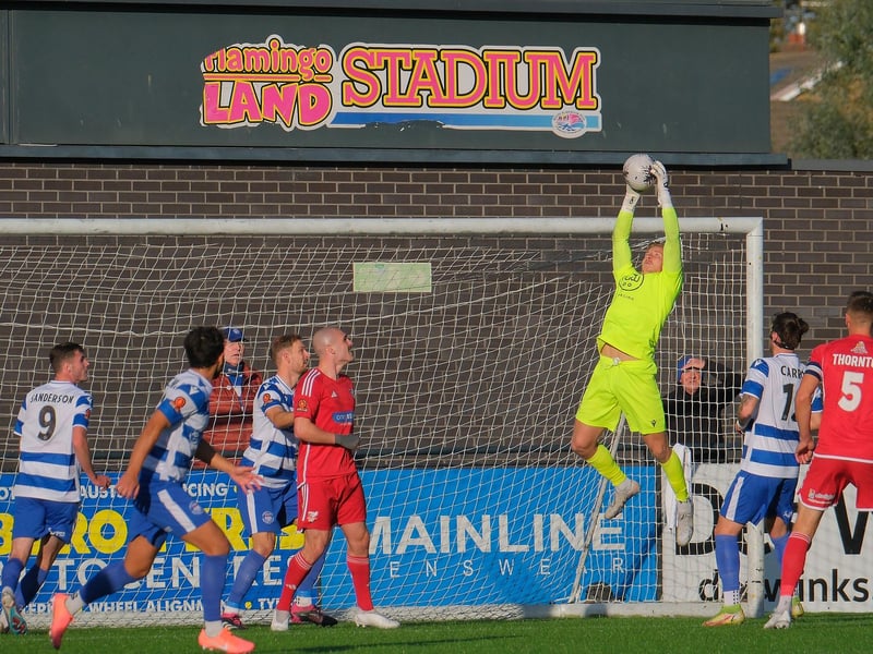 Action from the cup clash.