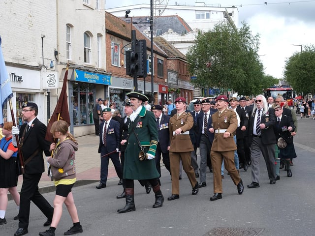 The parade looking sharp and photo-ready.