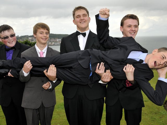 Raincliffe School lads off to the prom.