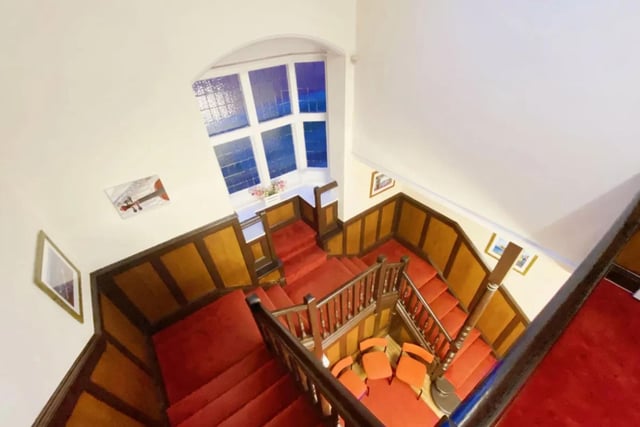 The first floor landing over looks the central staircase and opens to four good sized classrooms and a large cupboard.