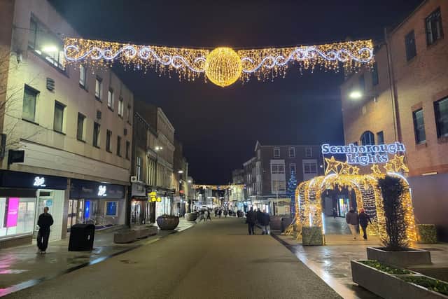 Scarborough town centre Christmas lights. Photo: Anttoni Numminen