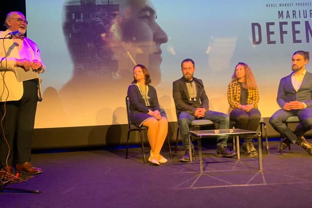 The Q&A panel at the Stephen Joseph Theatre's McCarthy cinema.