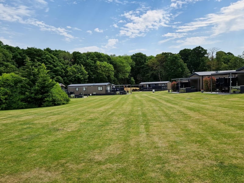 Space between the lodges makes the perfect play area