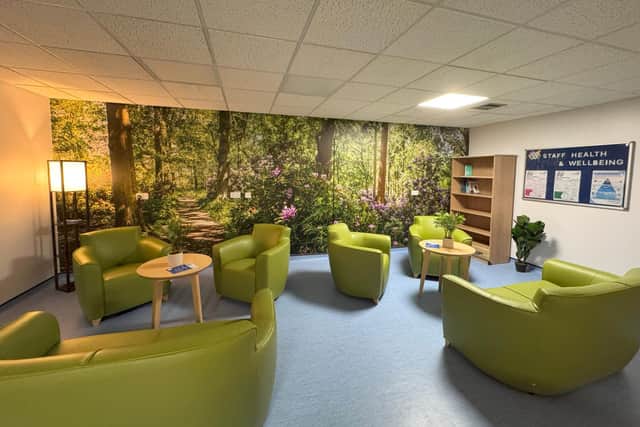 Staff will be able to relax and de-stress in the new room at Bridlington Hospital.