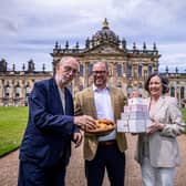 Nicholas Howard, Simon Eyles and Victoria Howard at Castle Howard. Photo by Charlotte Graham