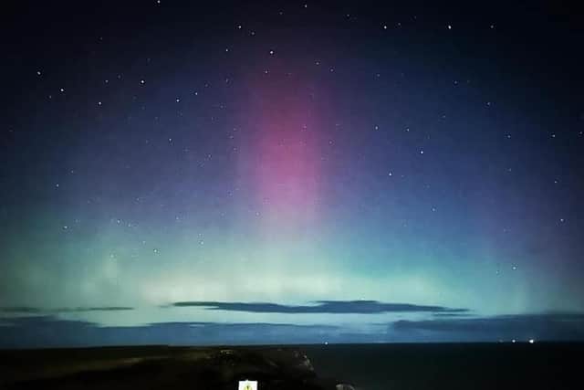 Flamborough had many patient visitors braving the blustery coast to get the glimpse the natural phenomenon.