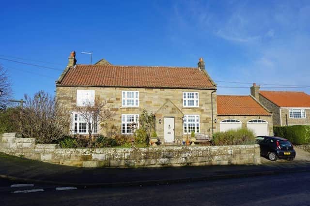 Newholm Green Farm, Newholm, Whitby, is for sale priced £695,000.  The large stone built farmhouse has many original features, with a quaint cottage attached that has been a successful holiday let known as Newholm Green Cottage. Contact Astins estate agents, tel. 01947 821122.