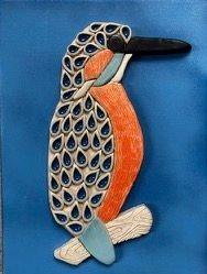 King Fisher in Ceramics by Shirley Doyle