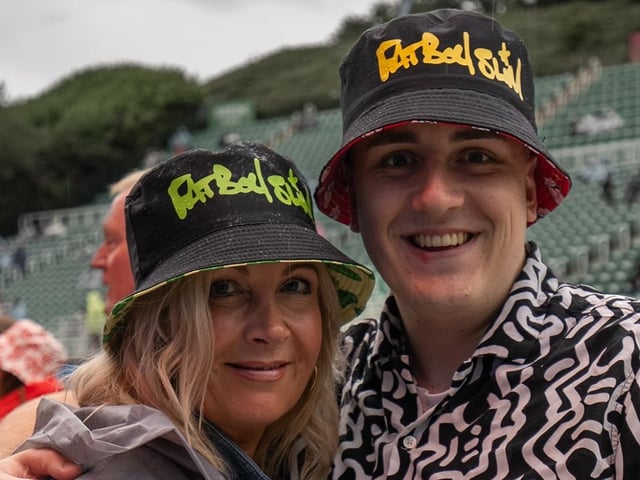 Fans were in good spirits despite the rain